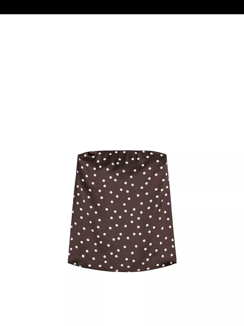 Satin bandeau polka dot top Zara size small